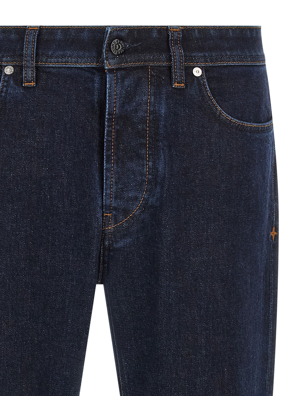 Stone Island Blue Cotton Straight-Leg Jeans
