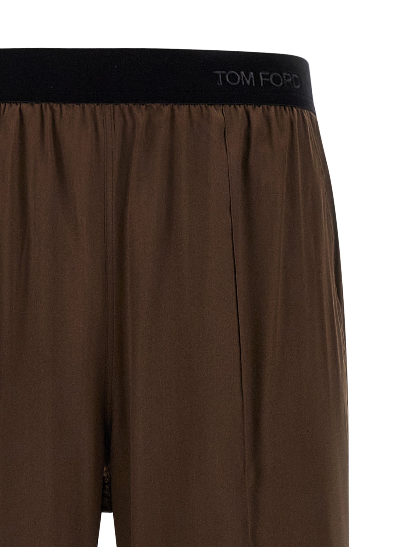 Tom Ford Brown Silk Casual Pants