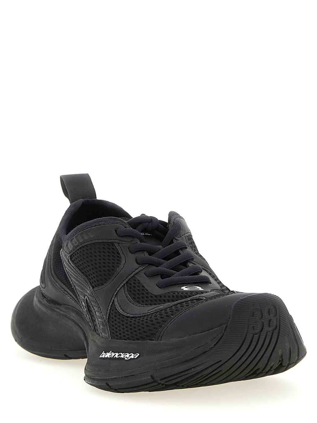 Balenciaga Black Polyester Athletic Sneakers