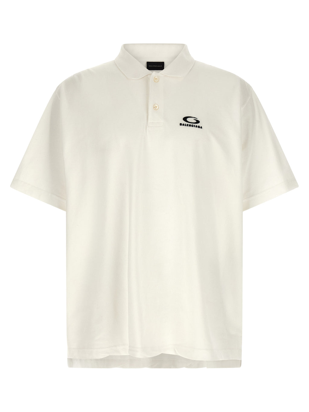 Balenciaga White Cotton Polo Shirt