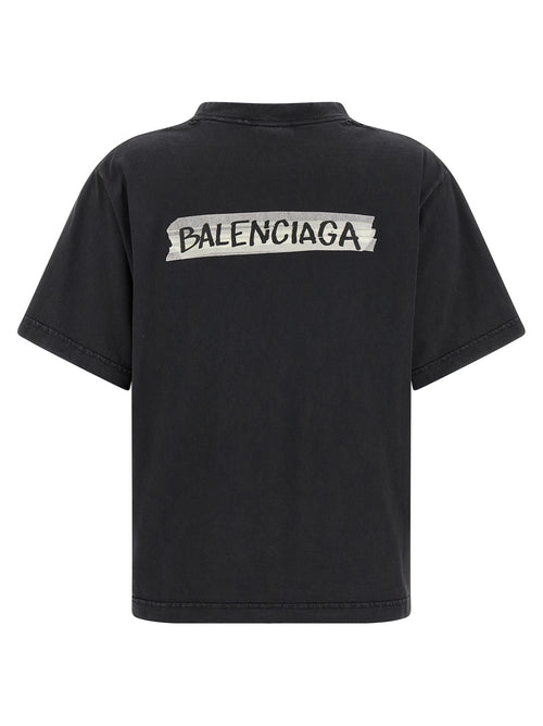 Balenciaga Black Cotton T-Shirt