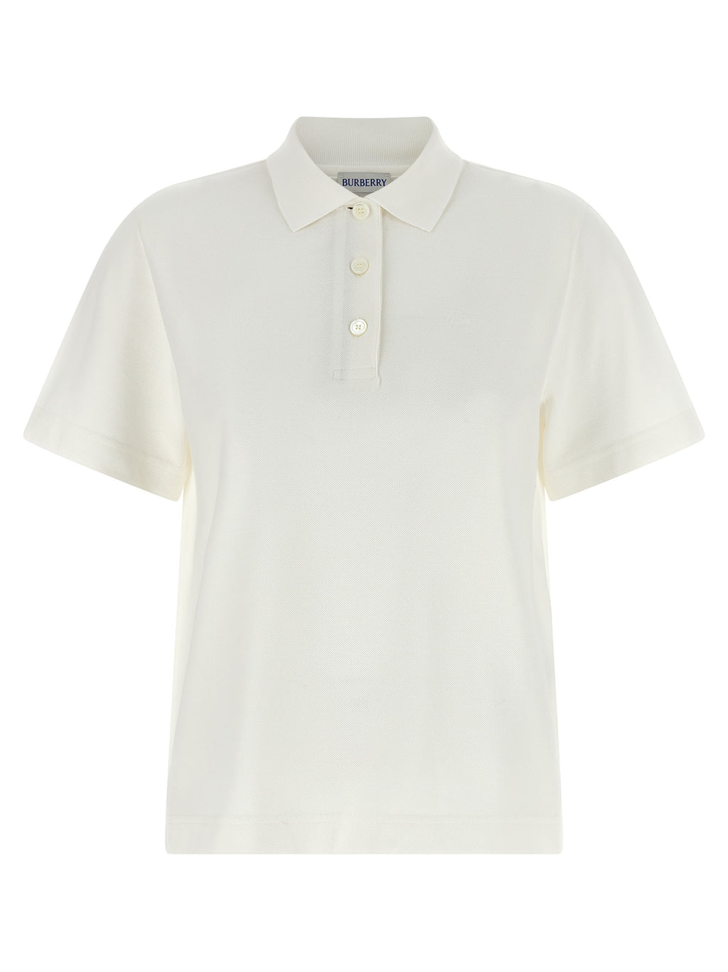 Burberry White Cotton Polo Shirt