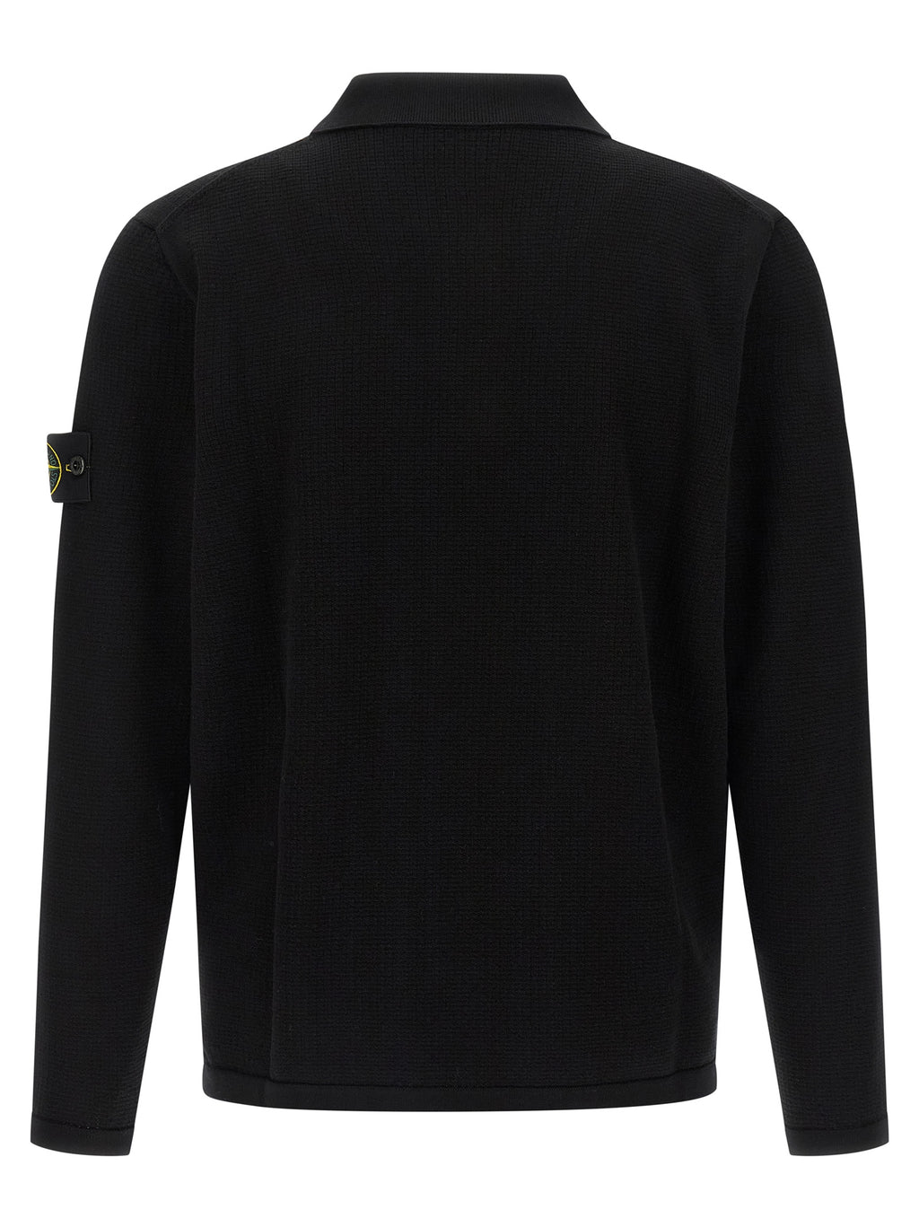 Stone Island Black Cotton Polo Shirt