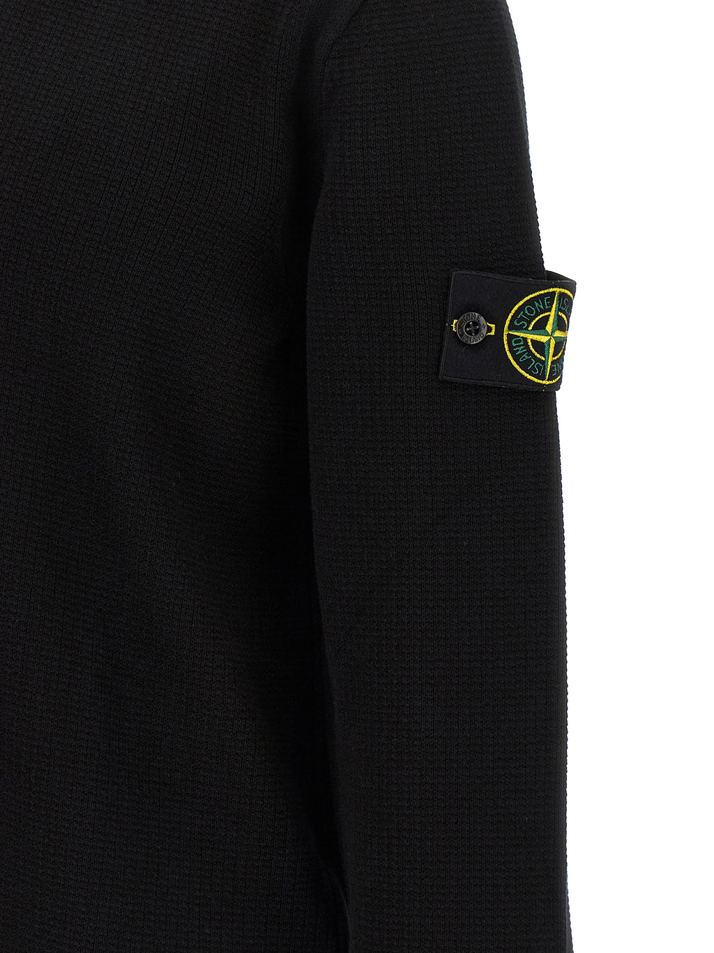 Stone Island Black Cotton Polo Shirt