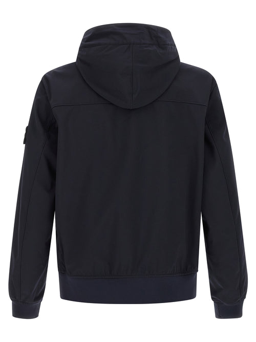 Stone Island Blue Polyester Shell Jacket