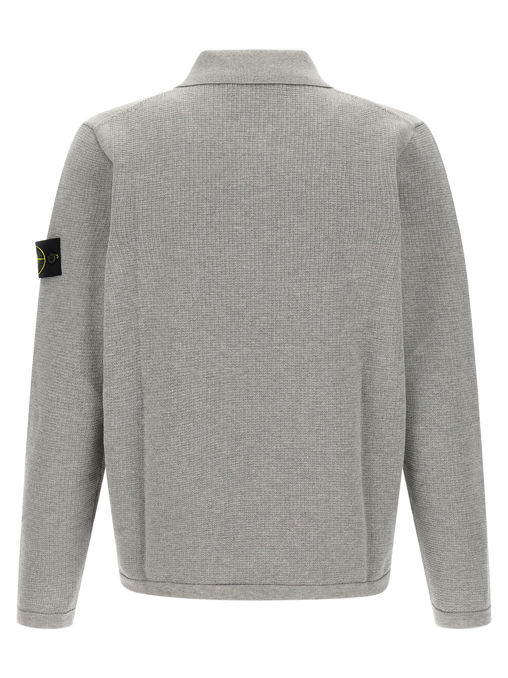Stone Island Gray Cotton Polo Shirt