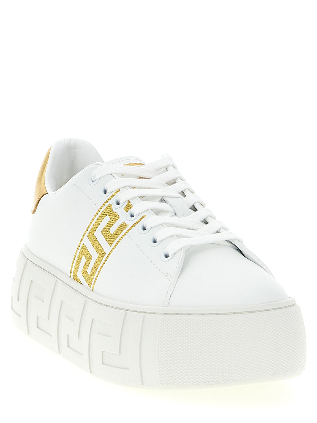 Versace Gold Nylon Platform Sneakers
