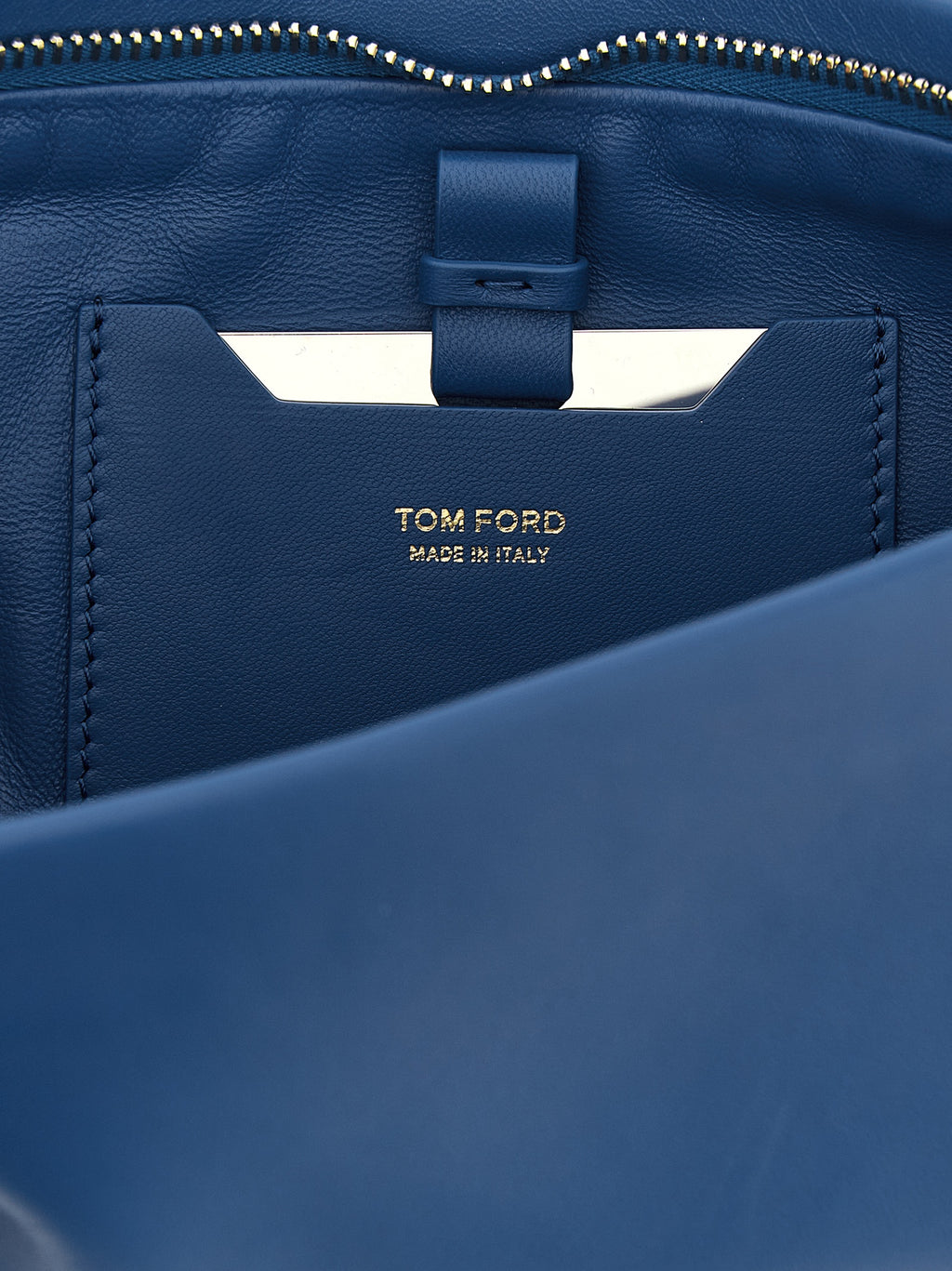 Tom Ford Blue Lambskin Clutch Bag