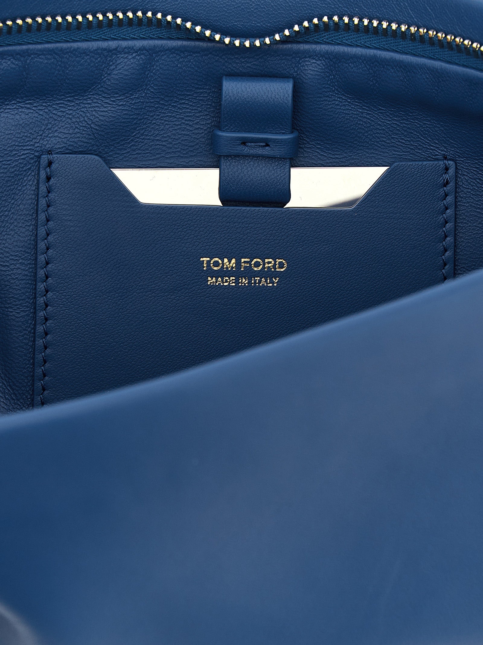 Tom Ford Blue Lambskin Clutch Bag