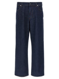 Stone Island Blue Cotton Relaxed Fit Jeans