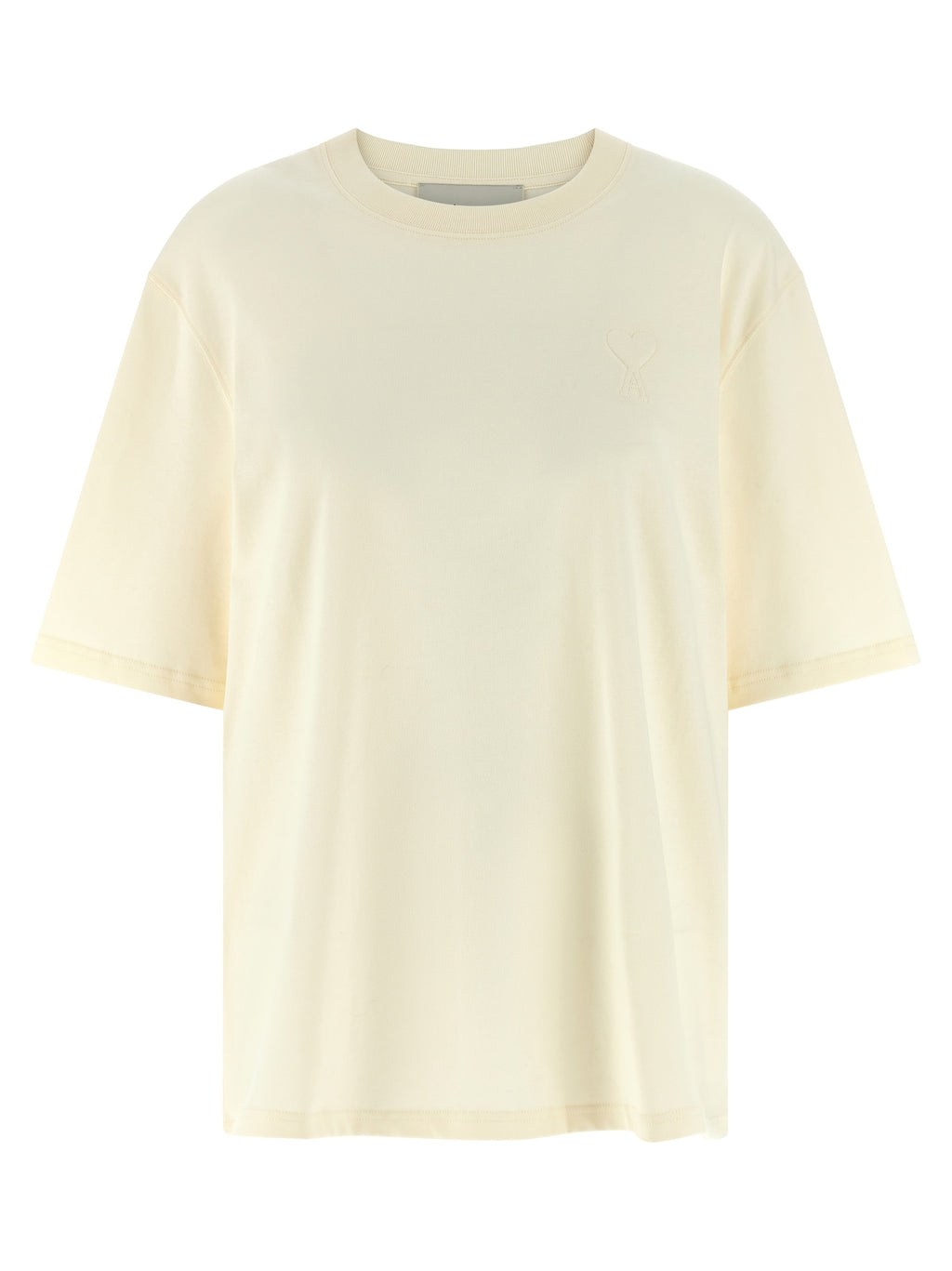 Ami Paris Beige Cotton T-Shirt