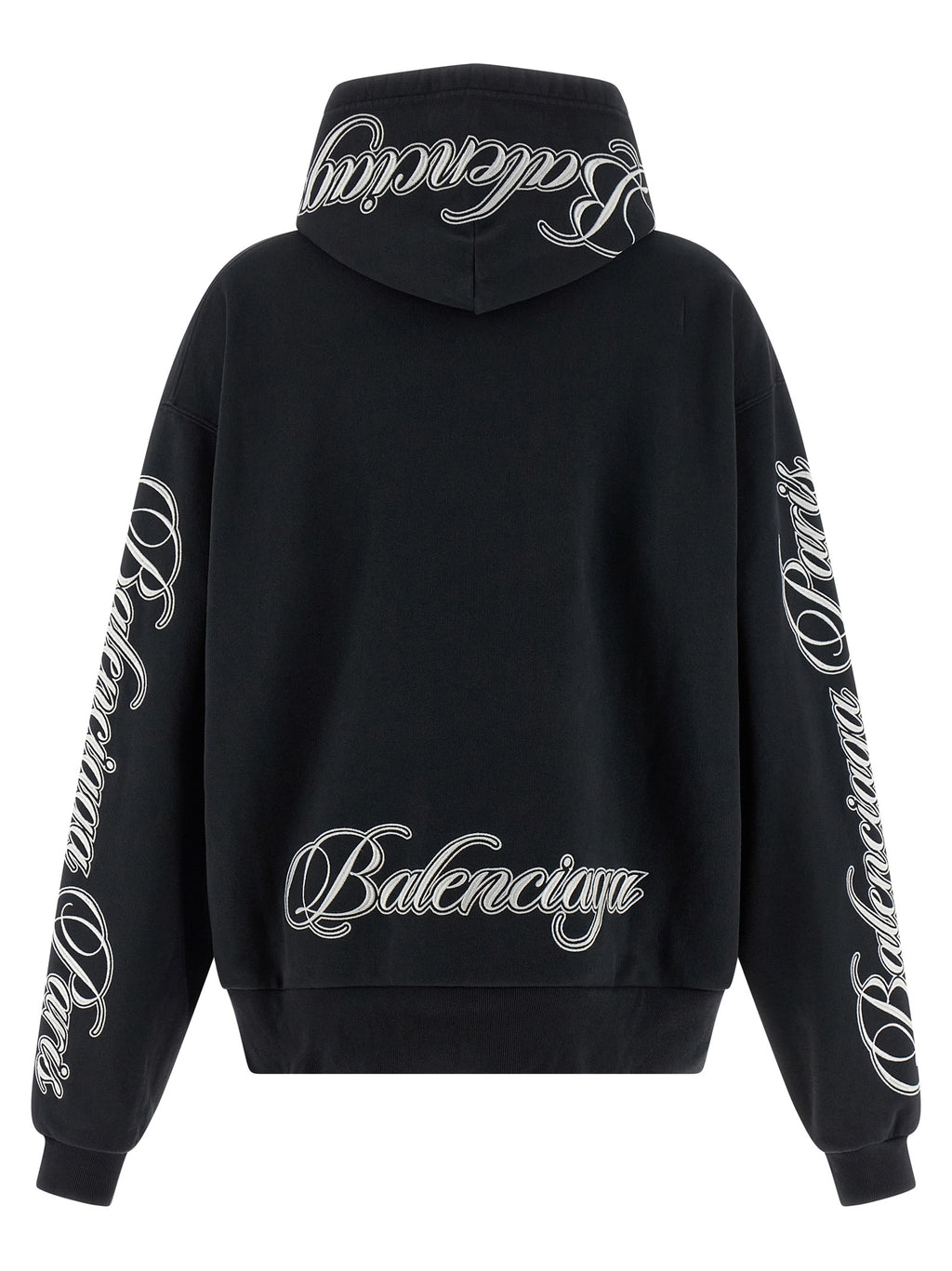 Balenciaga Black Cotton Hoodie