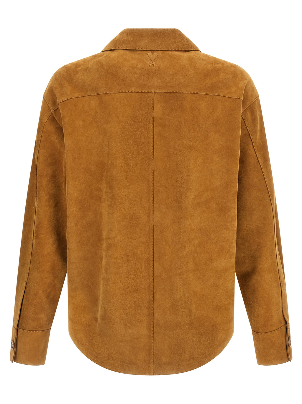 Ami Paris Brown Lamb Leather Leather Jacket