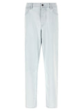 Stone Island Blue Cotton Straight-Leg Jeans