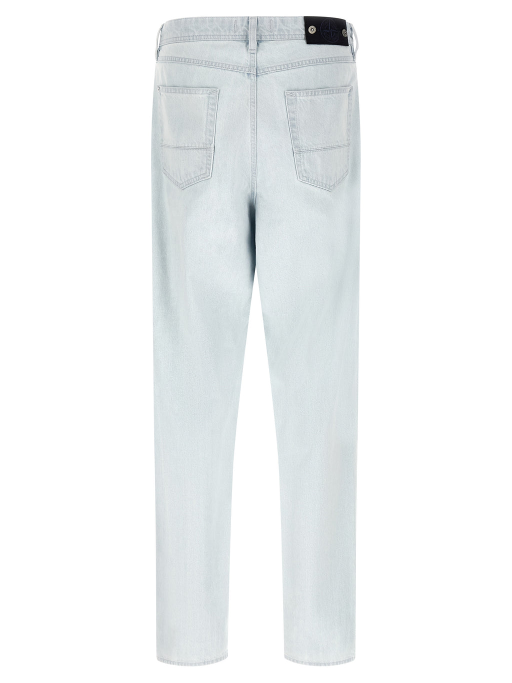 Stone Island Blue Cotton Straight-Leg Jeans