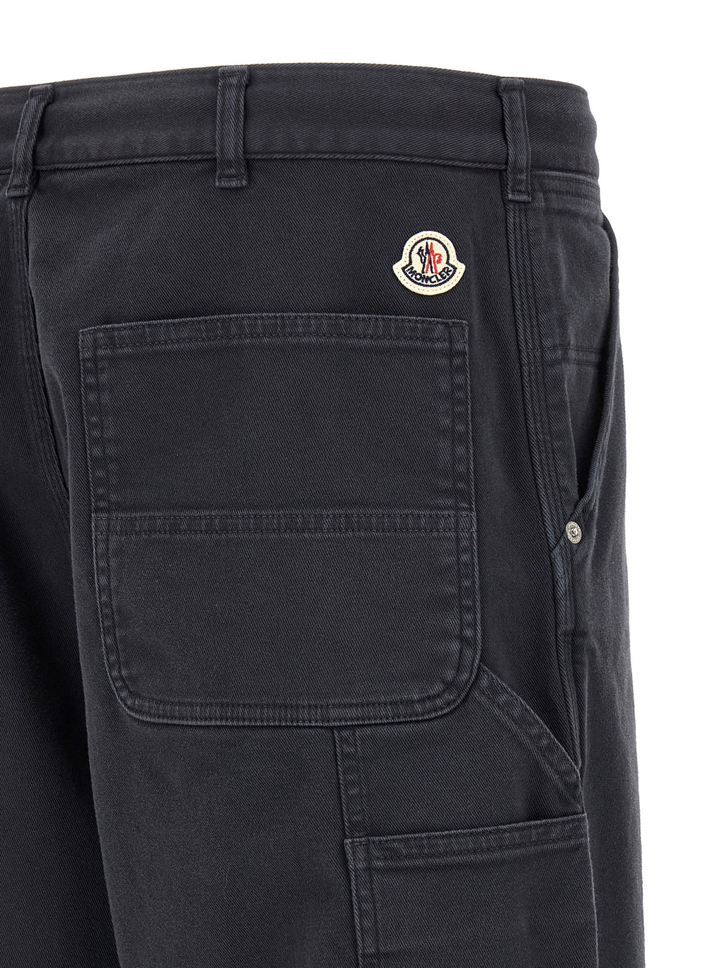 Moncler Blue Cotton Cargo Pants