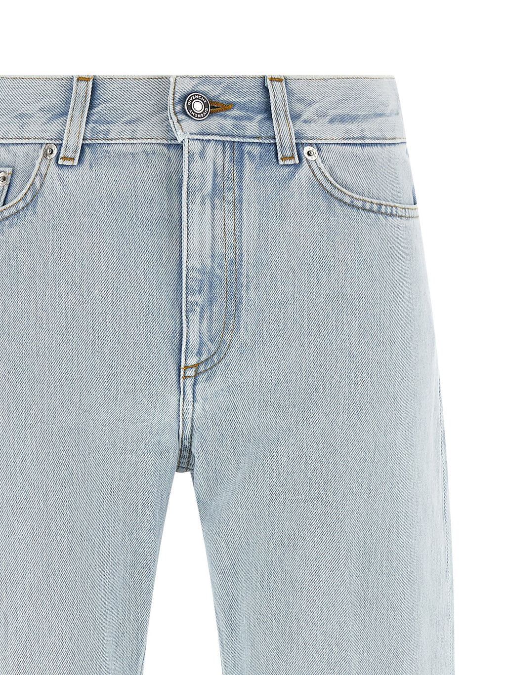 Givenchy Blue Cotton Straight-Leg Jeans