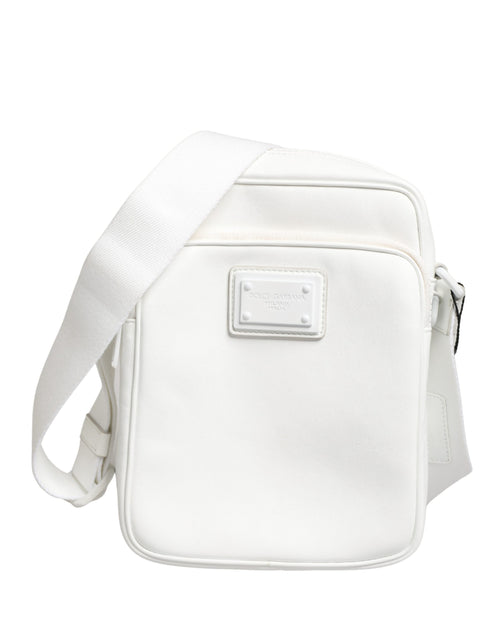 Dolce & Gabbana White Logo Plaque Crossbody Shoulder Borse Men Bag