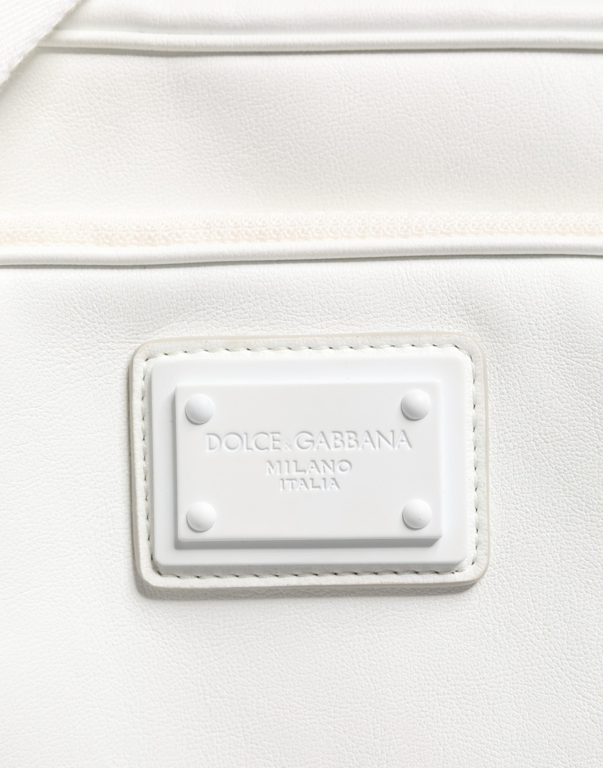 Dolce & Gabbana White Logo Plaque Crossbody Shoulder Borse Men Bag