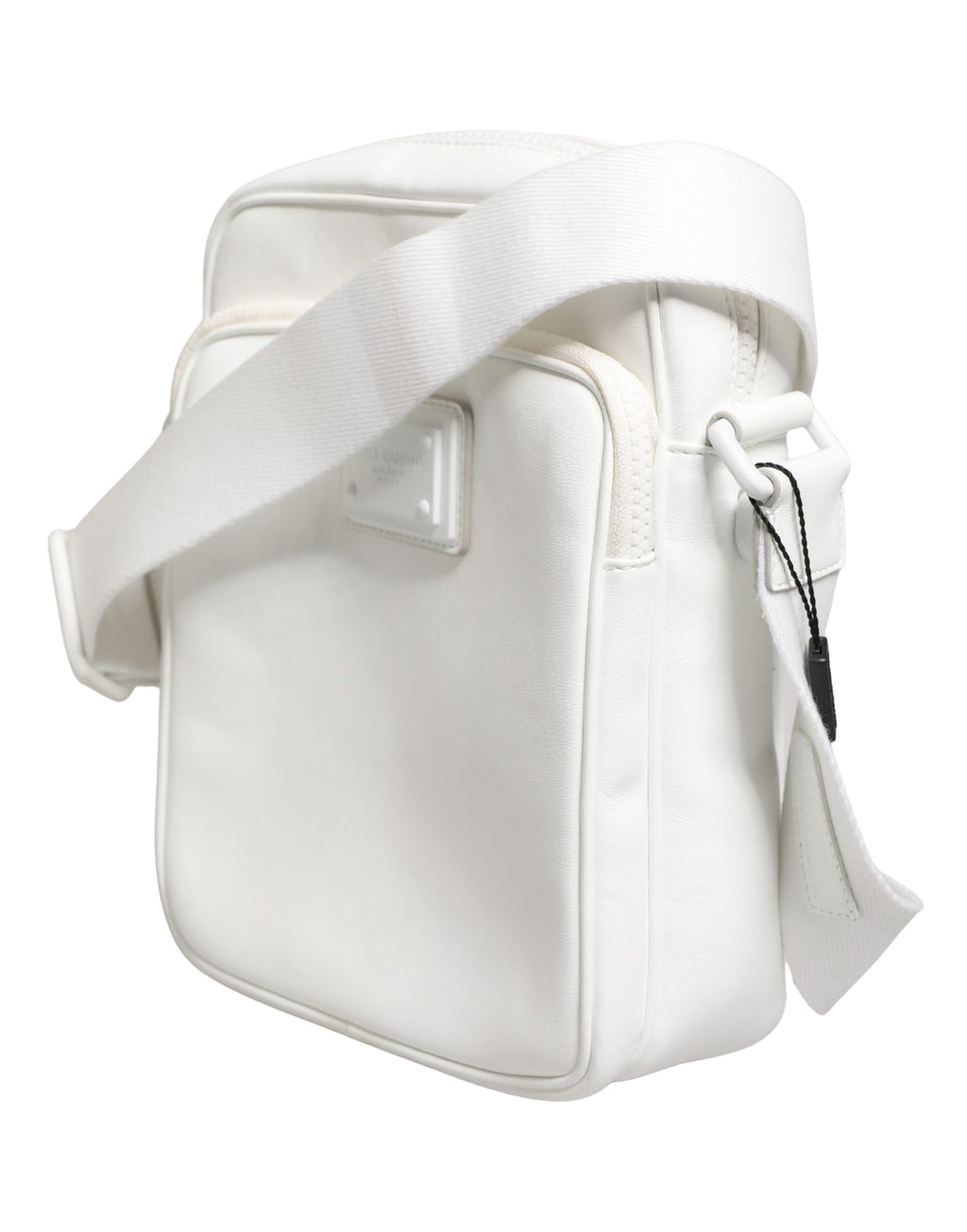 Dolce & Gabbana White Logo Plaque Crossbody Shoulder Borse Men Bag