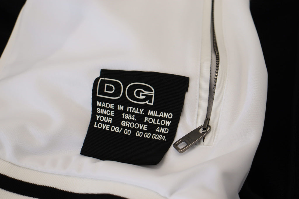 Dolce & Gabbana Black Polyester Hooded Full Zip Jacket - GET THE BRAND
