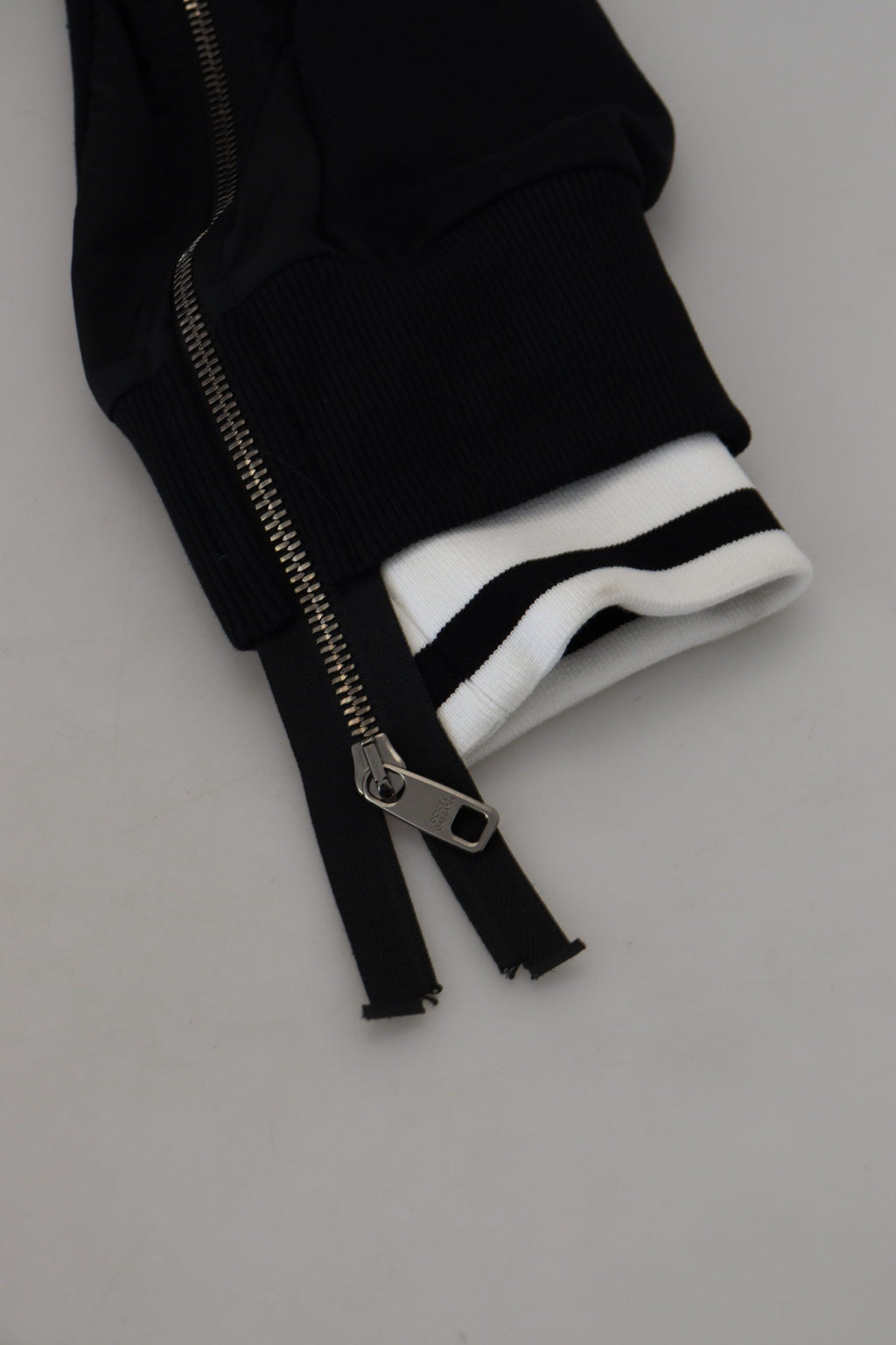 Dolce & Gabbana Black Polyester Hooded Full Zip Jacket - GET THE BRAND