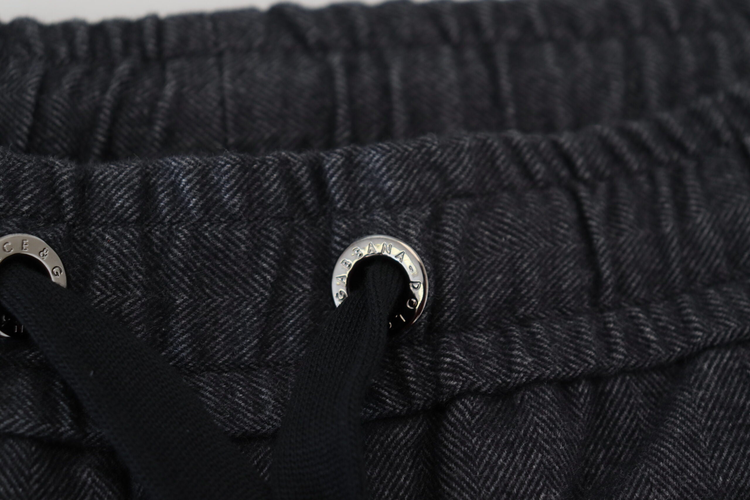 Dolce & Gabbana Grey Cotton Tapered Cotton Pants