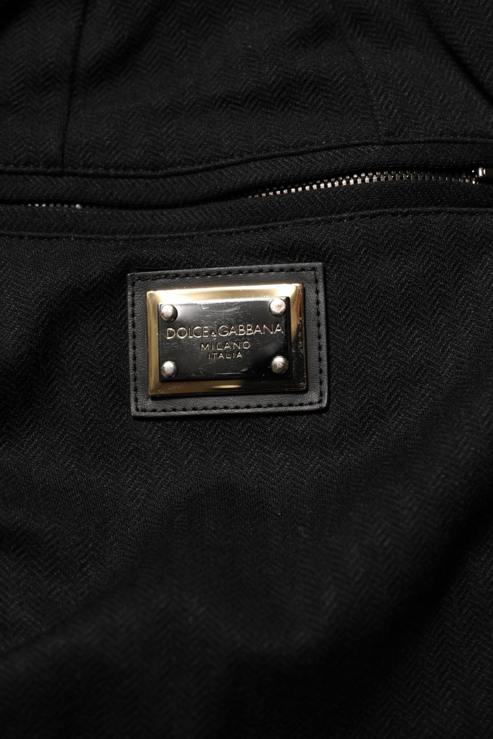 Dolce & Gabbana Black Viscose Skinny Logo Men Jogger Pants