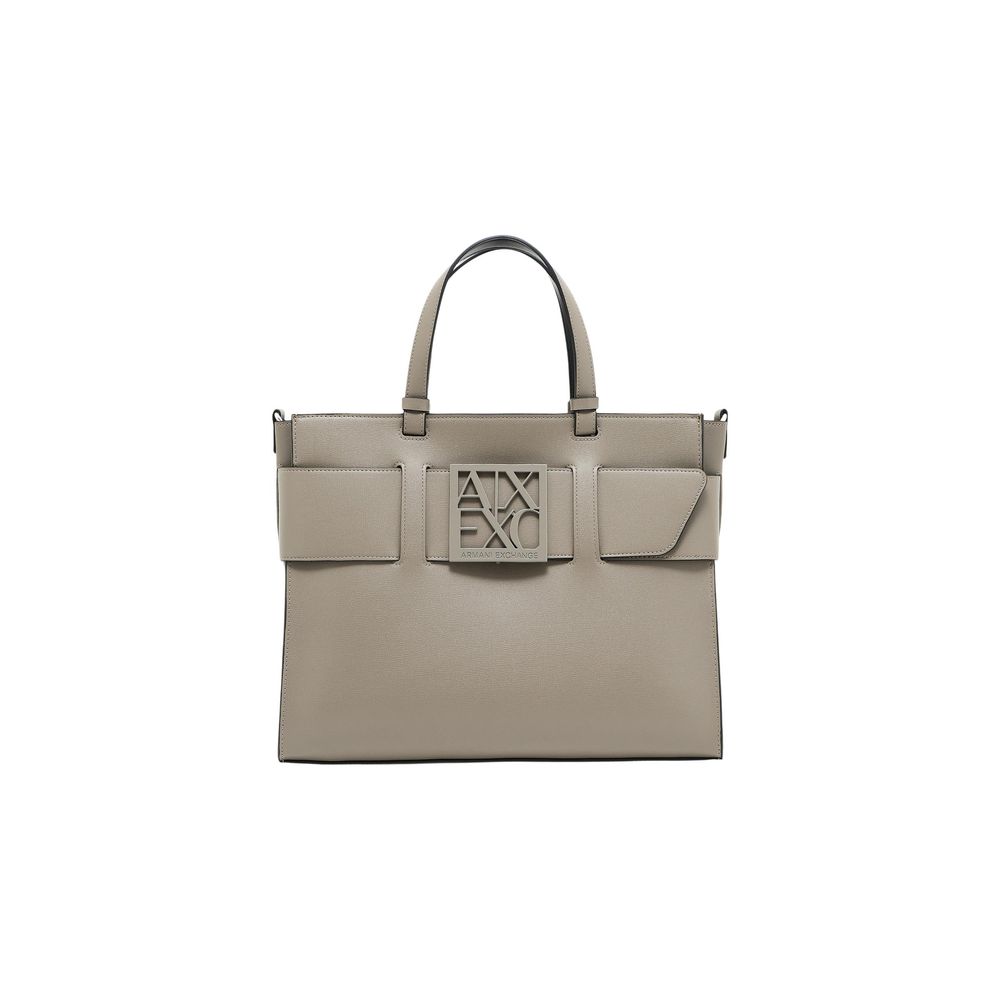 Armani Exchange Beige Artificial Leather Handbag - GET THE BRAND
