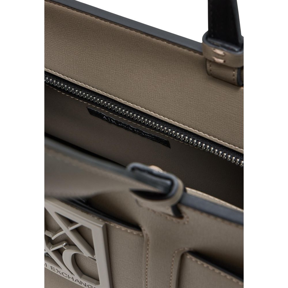 Armani Exchange Beige Artificial Leather Handbag - GET THE BRAND