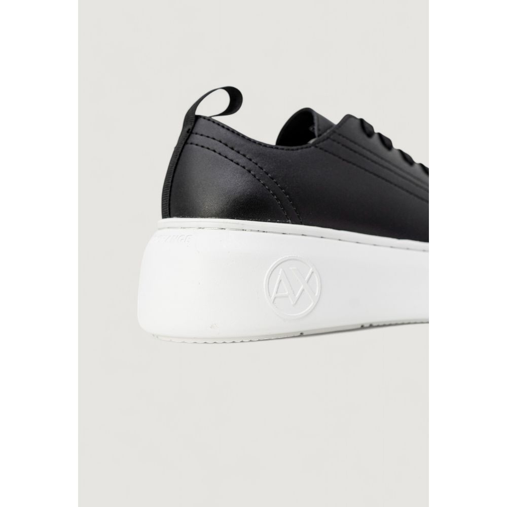 Armani Exchange Black Artificial Leather Low Top Sneakers - GET THE BRAND
