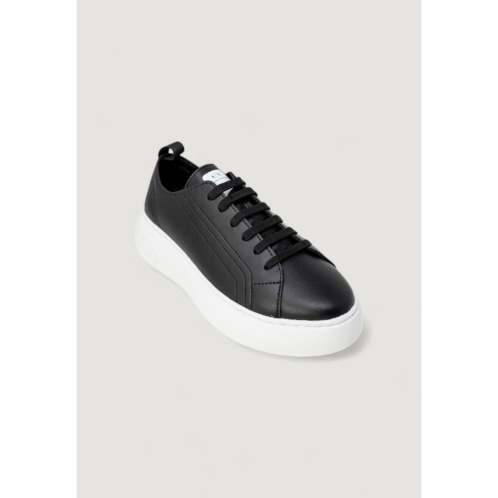 Armani Exchange Black Artificial Leather Low Top Sneakers - GET THE BRAND