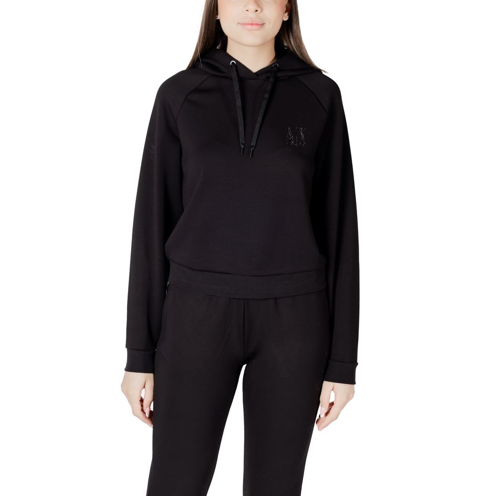 Armani Exchange Black Viscose Hoodie - GET THE BRAND