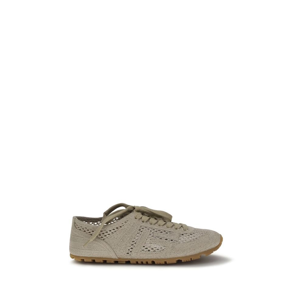 Balmain Beige Cotton Athletic Sneakers - GET THE BRAND