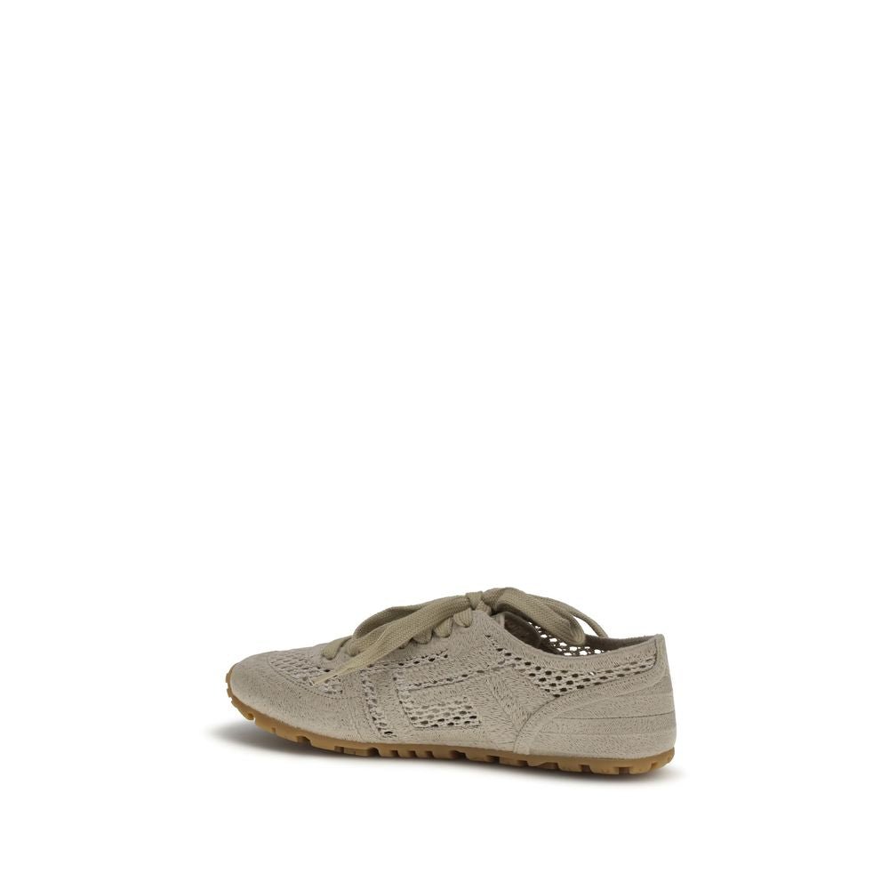 Balmain Beige Cotton Athletic Sneakers - GET THE BRAND