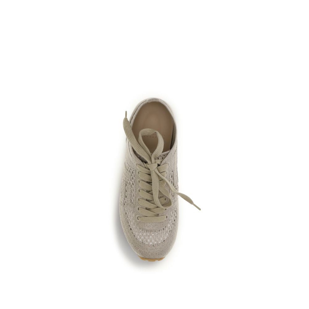 Balmain Beige Cotton Athletic Sneakers - GET THE BRAND
