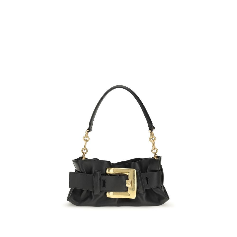 Balmain Black Calf Leather Bos Taurus Shoulder Bag - GET THE BRAND
