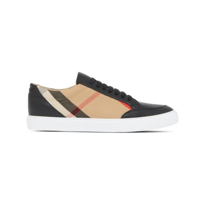 Burberry Black Leather New Salmond Sneakers - GET THE BRAND