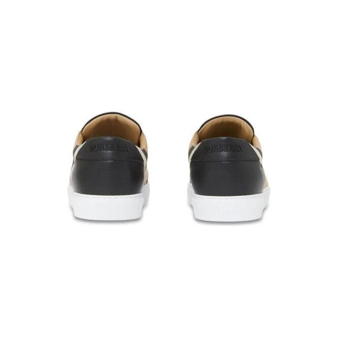 Burberry Black Leather New Salmond Sneakers - GET THE BRAND