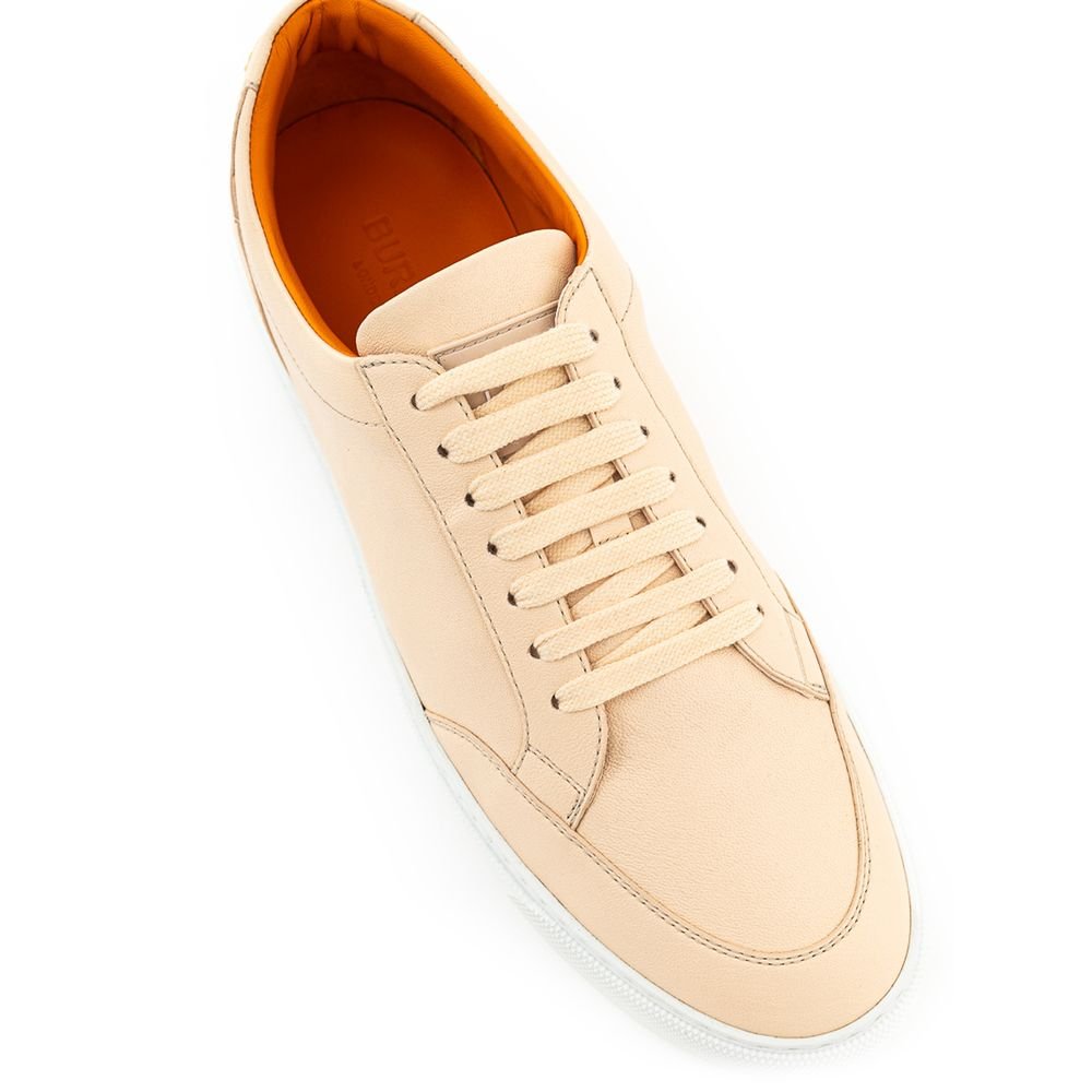 Burberry Pink Leather Low Top Sneakers - GET THE BRAND