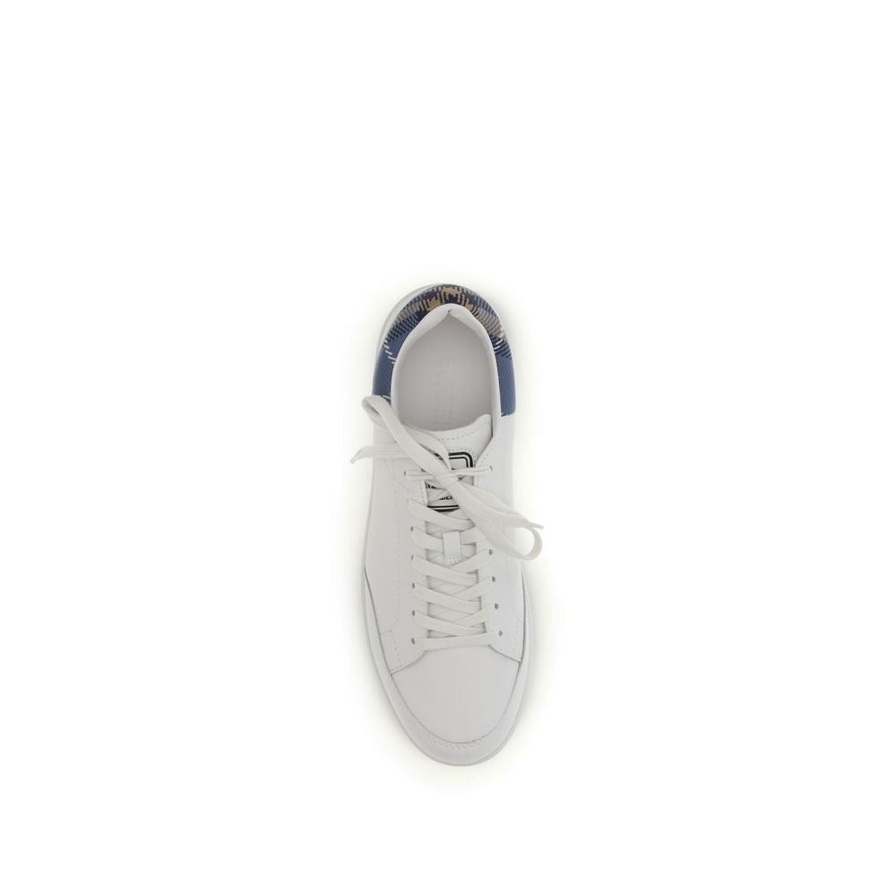 Burberry White Calf Leather Bos Taurus Low Top Sneakers - GET THE BRAND