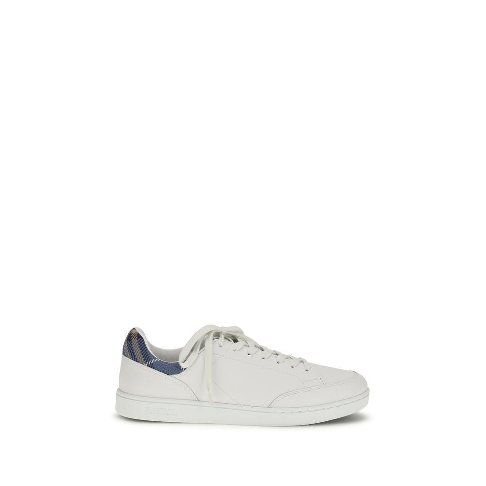 Burberry White Calf Leather Bos Taurus Low Top Sneakers - GET THE BRAND
