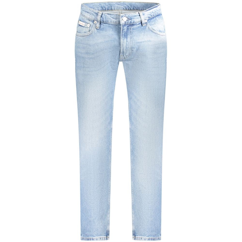 Calvin Klein Azzurro Cotton Men Jeans - GET THE BRAND