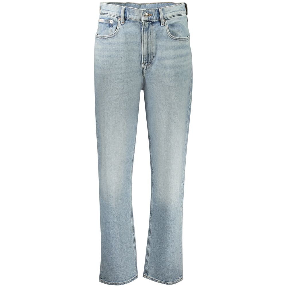 Calvin Klein Azzurro Cotton Women Jeans - GET THE BRAND