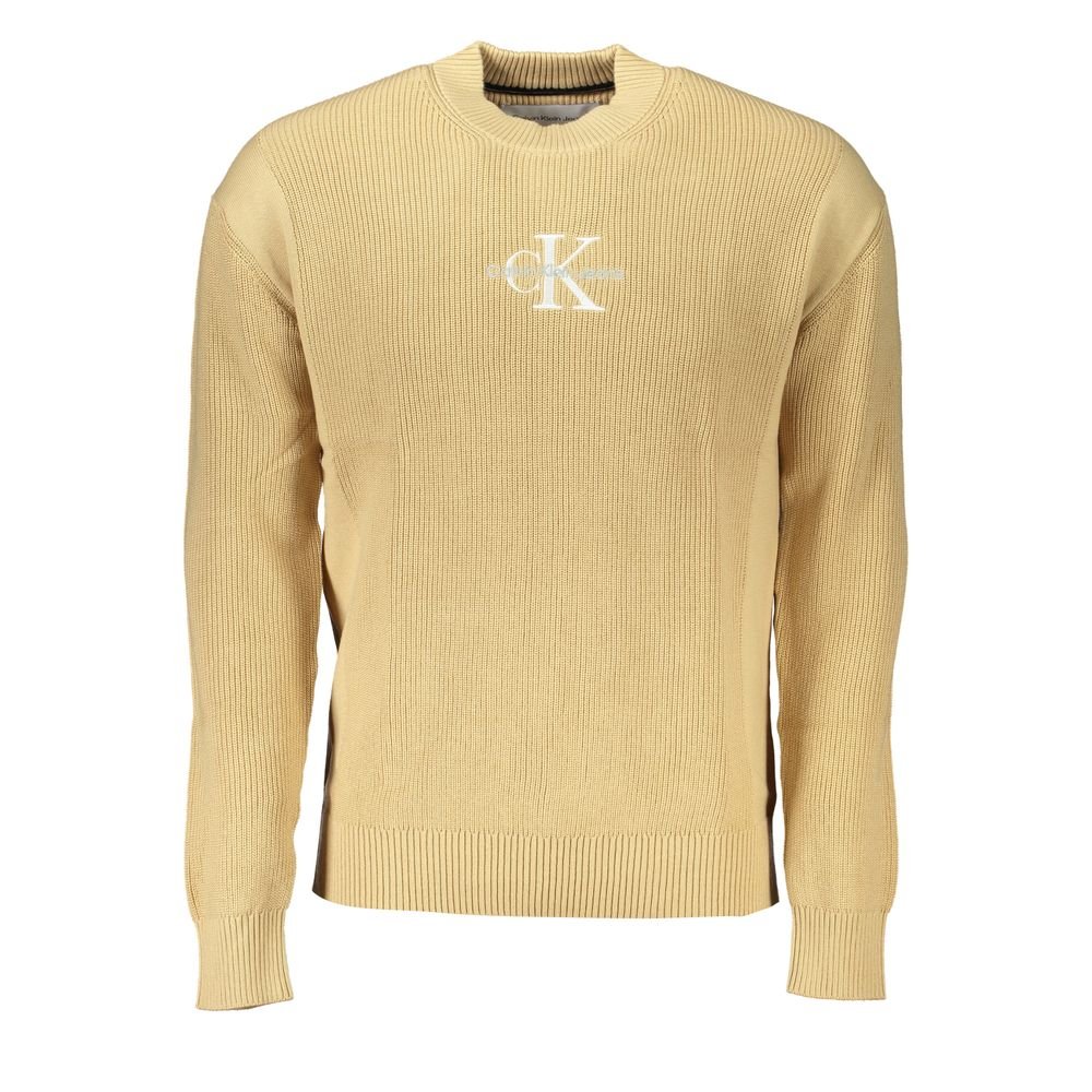 Calvin Klein Beige Cotton Men Sweater - GET THE BRAND