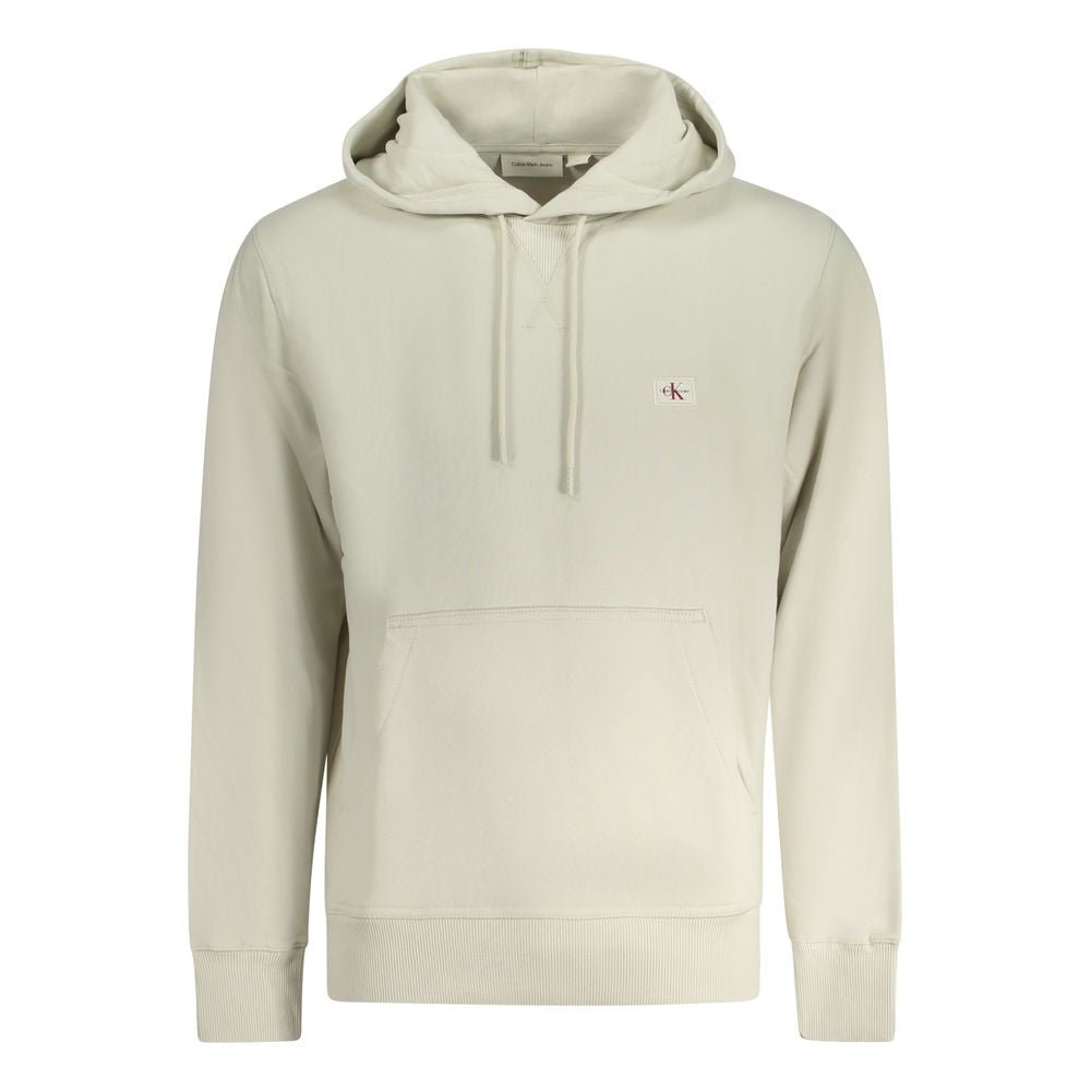 Calvin Klein Beige Cotton Men's Hoodie - GET THE BRAND