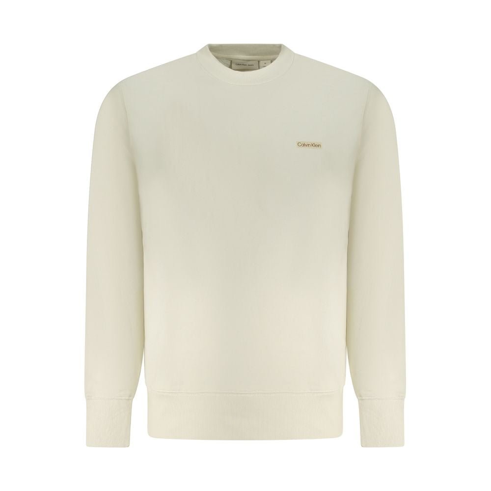 Calvin Klein Beige Cotton Men's Sweatshirt - GET THE BRAND