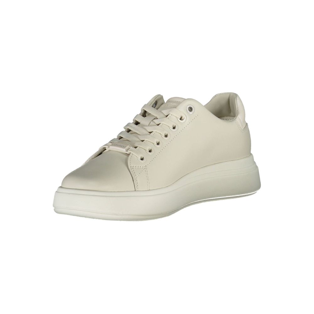 Calvin Klein Beige Leather Women Sneaker - GET THE BRAND