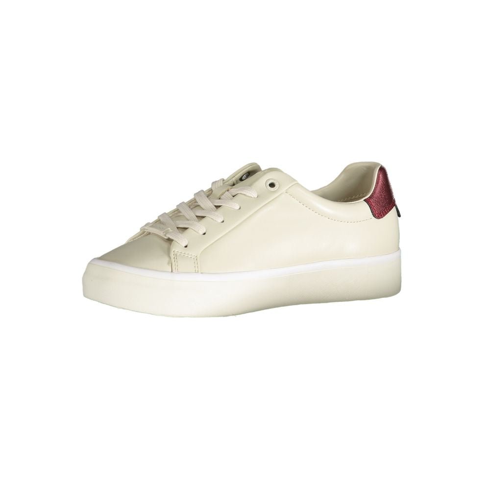 Calvin Klein Beige Leather Women Sneaker - GET THE BRAND