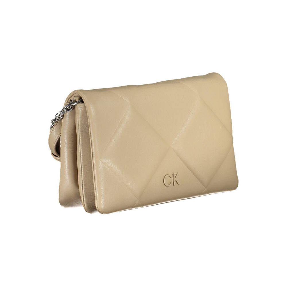 Calvin Klein Beige Polyester Women Shoulder Bag - GET THE BRAND